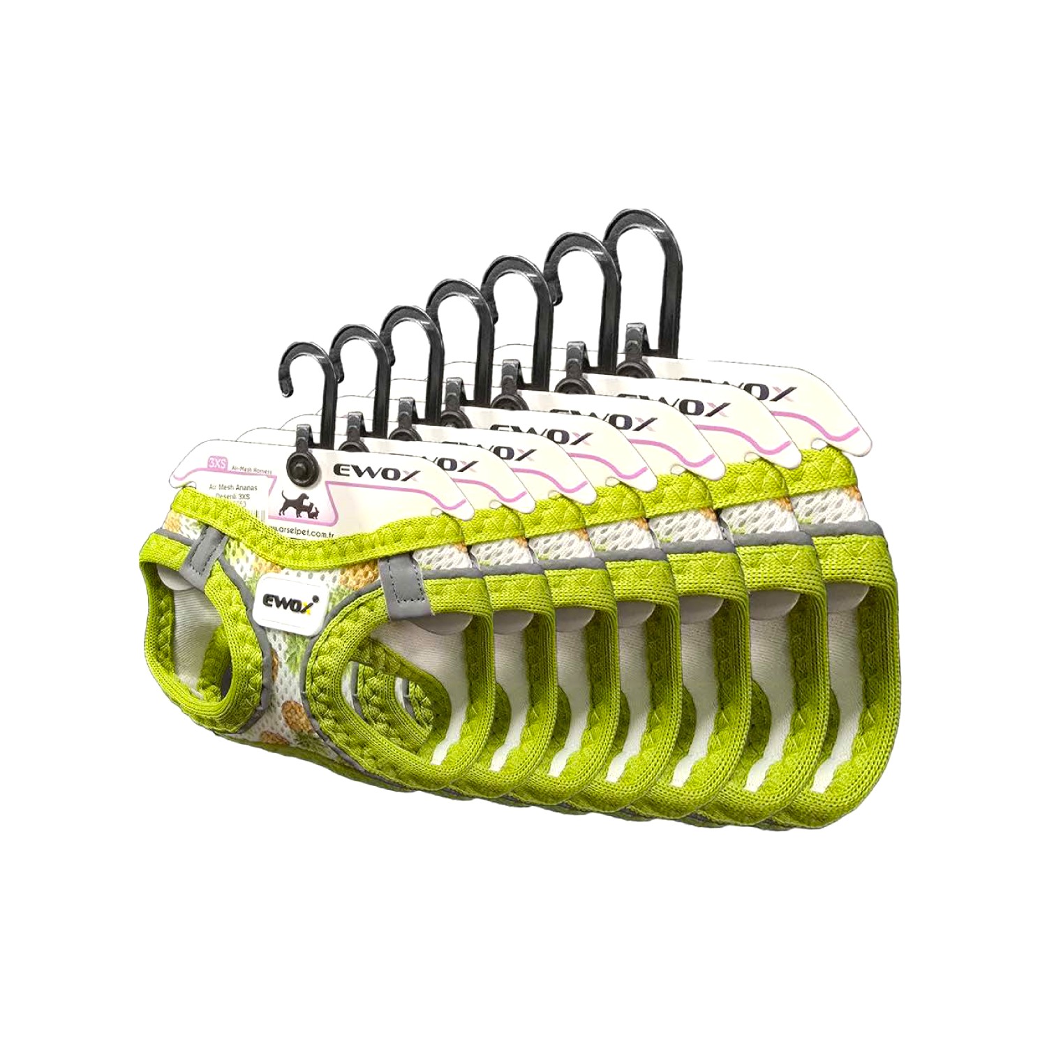 Air Mesh Ananas Desenli Göğüs Tasması Seti (3XS–XL) - 1