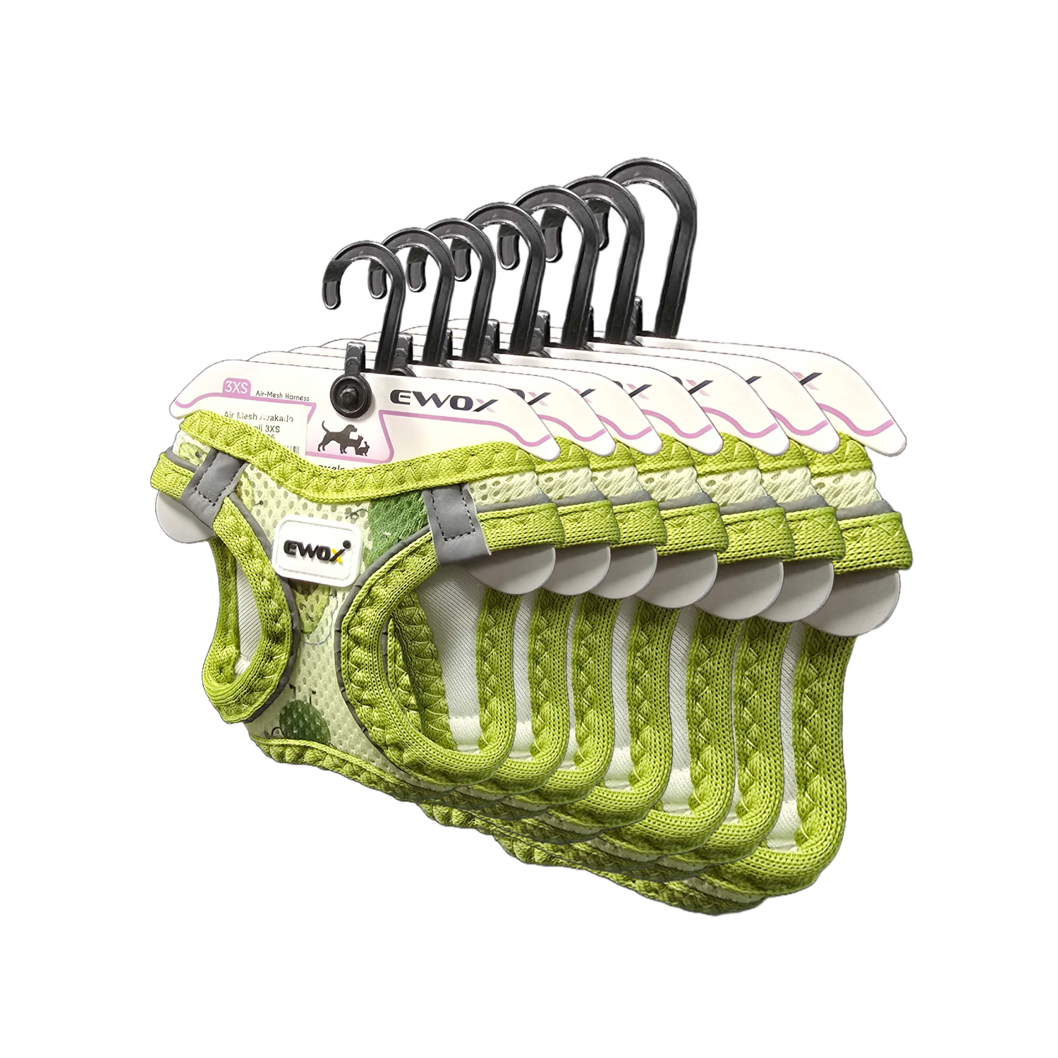 Air Mesh Avokado Desenli Göğüs Tasması Seti (3XS–XL) - 1
