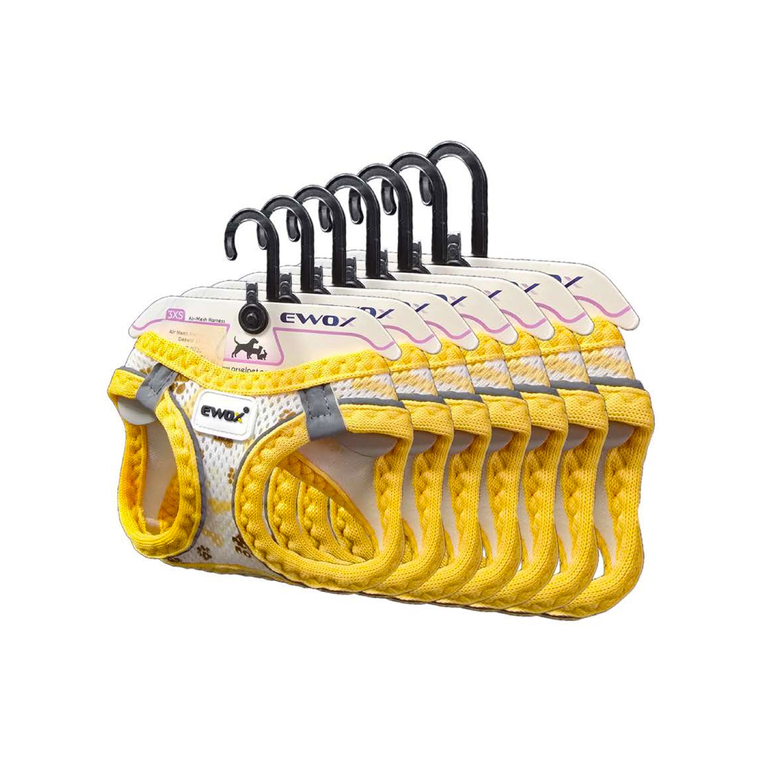 Air Mesh Kemikli Pati Desenli Göğüs Tasması Seti (3XS–XL) - 1