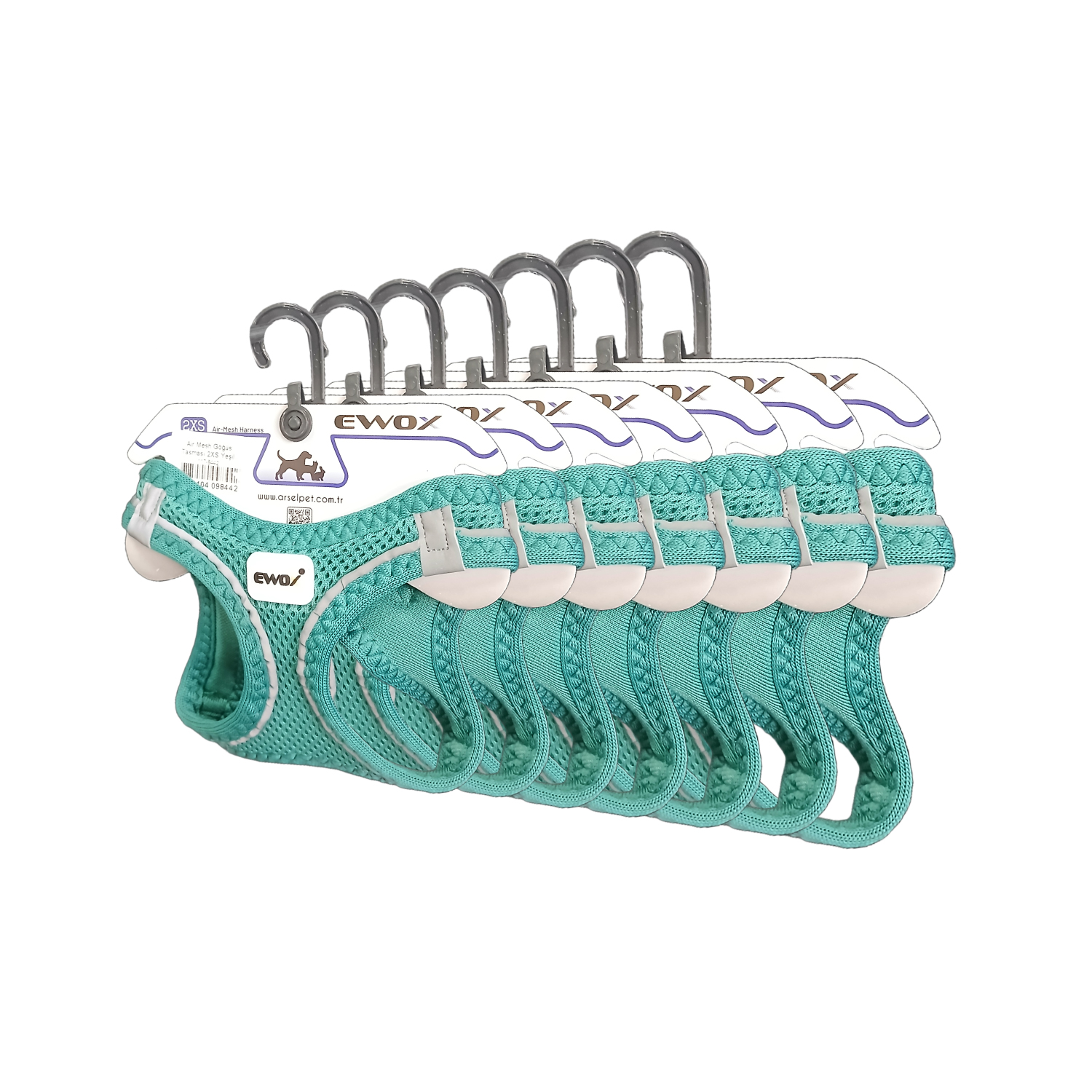Air Mesh Göğüs Tasması Yeşil Set (3XS–XL) - 1