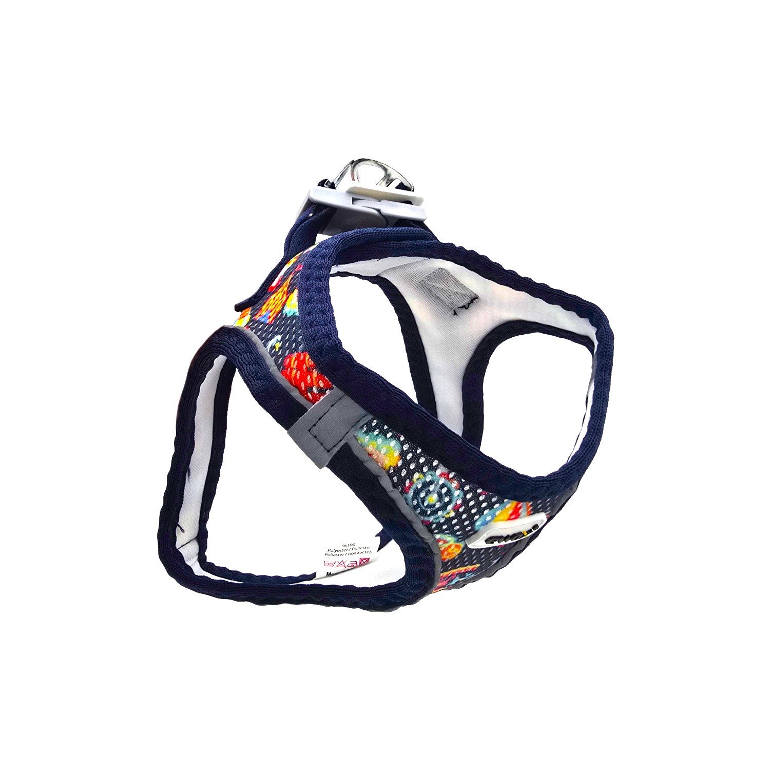 Air Mesh Lunapark Desenli Göğüs Tasması Seti (3XS–XL) - 2