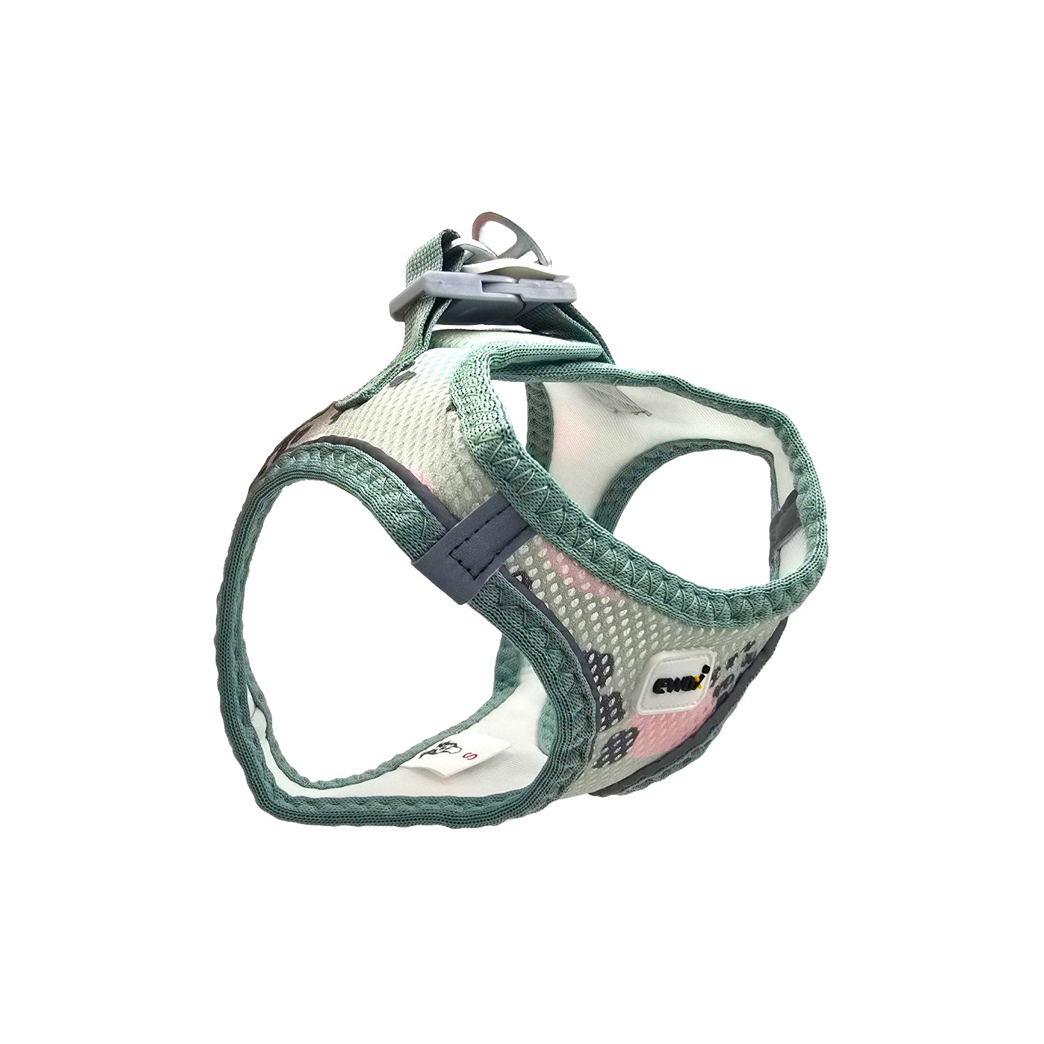 Air Mesh Patili Puantiye Desenli Göğüs Tasması Seti (3XS–XL) - 2