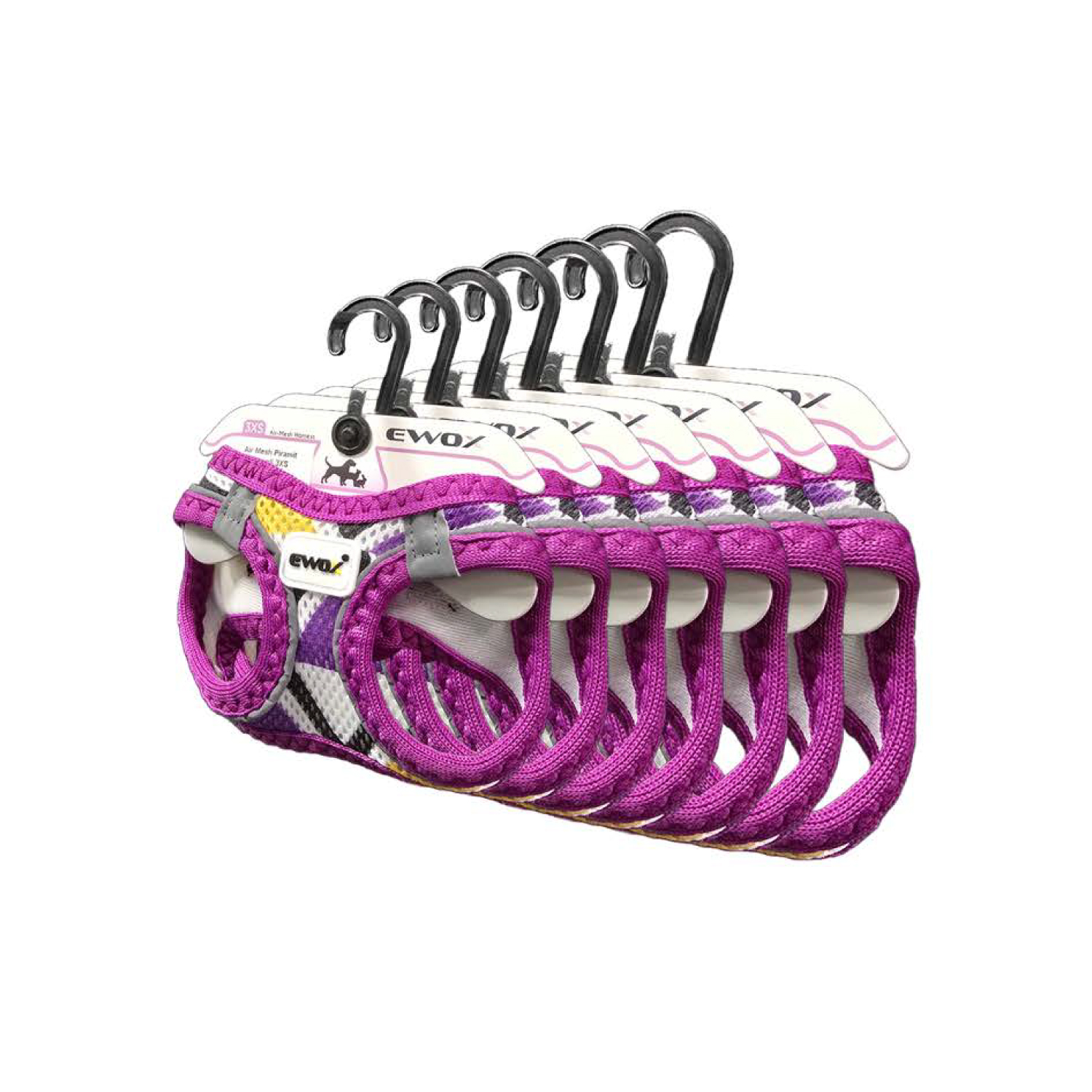 Air Mesh Piramit Desenli Göğüs Tasması Seti (3XS–XL) - 1