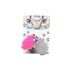 Jooys Amigurumi Kedi Oyuncağı İkili Fare - 1