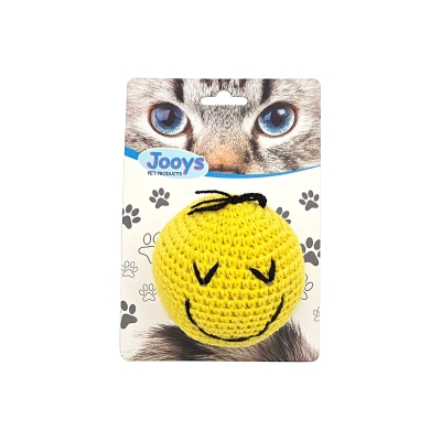 Jooys Amigurumi Kedi Oyuncağı Sarı Emoji - 1