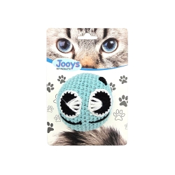 Jooys Amigurumi Kedi Oyuncağı Turkuaz Emoji - 1