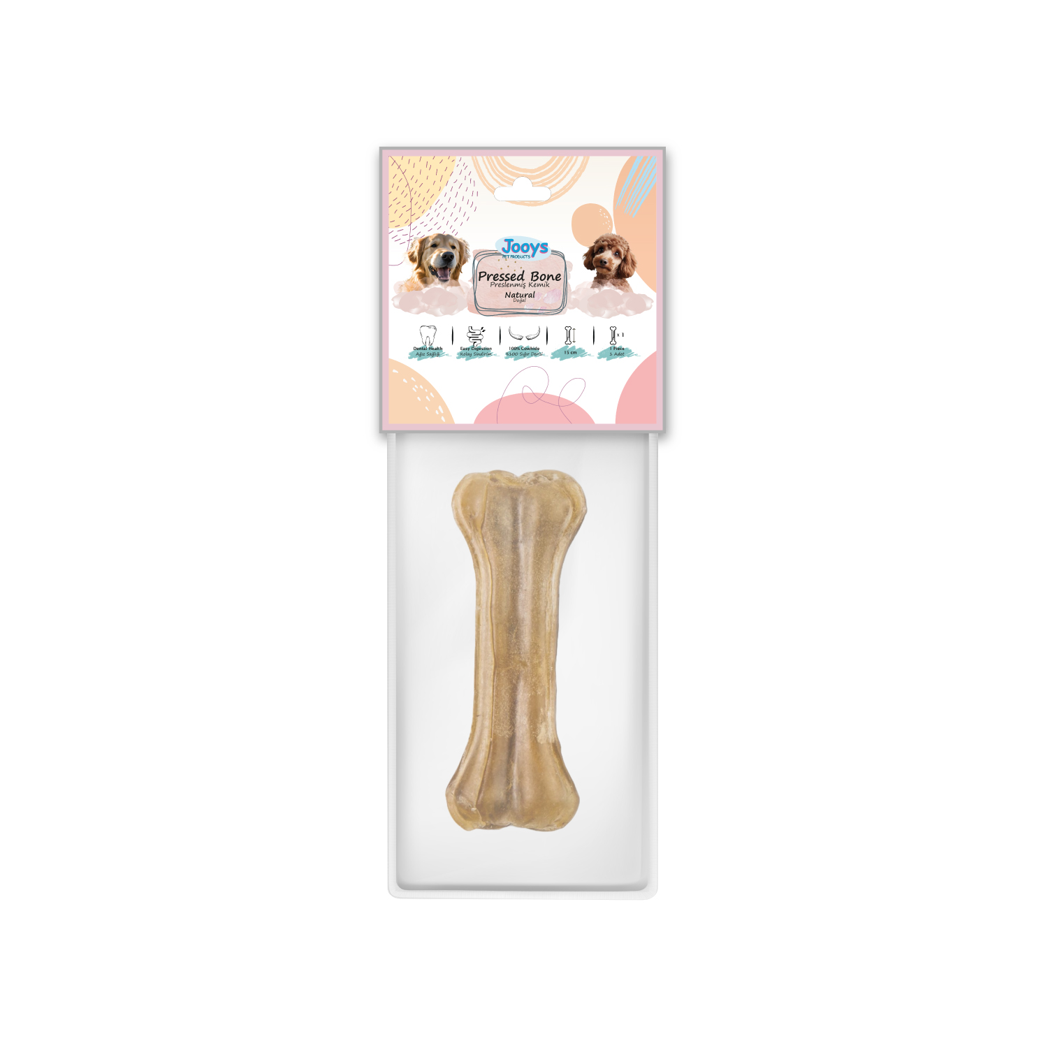 Jooys Doğal Pres Kemik 15 cm – 1’li - 1