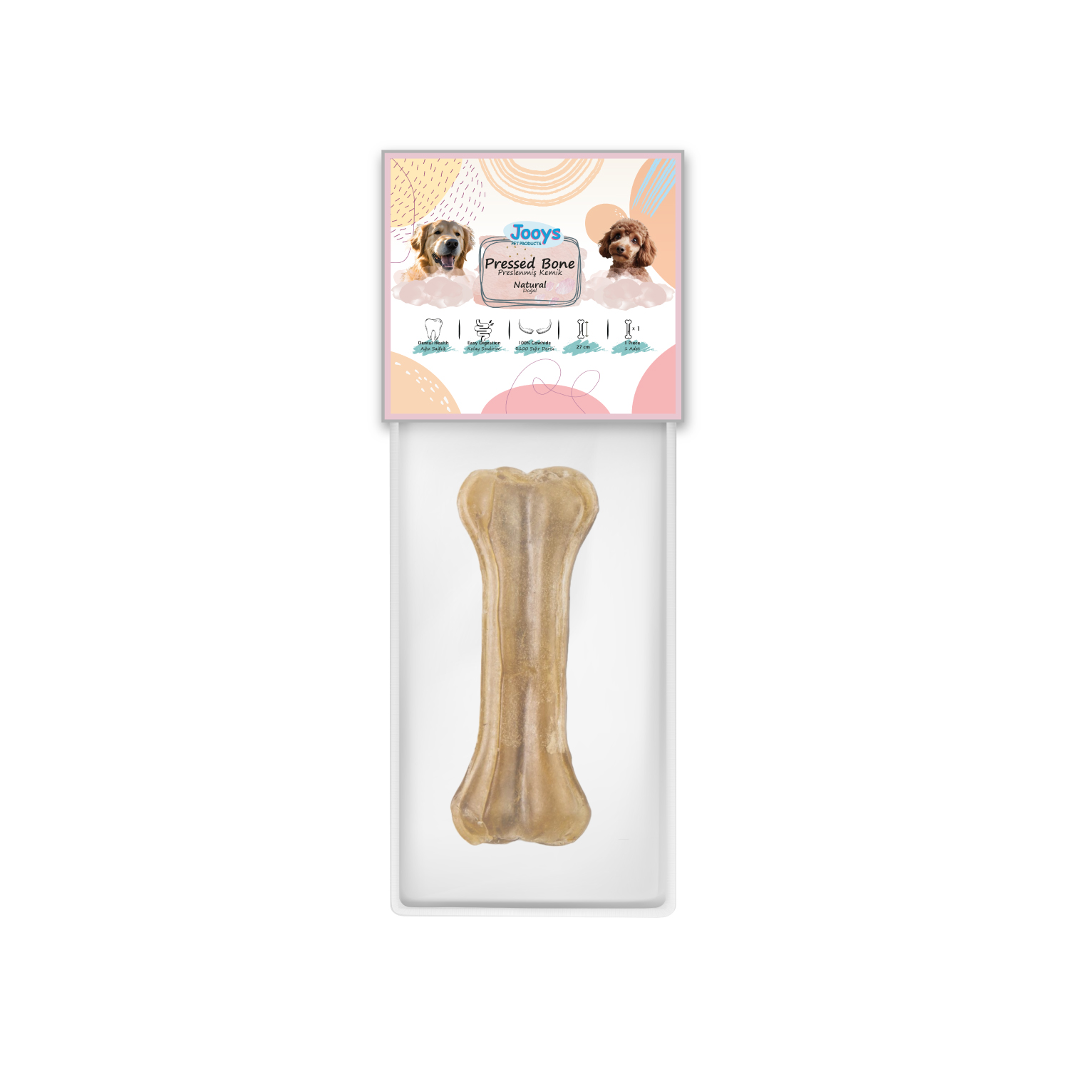 Jooys Doğal Pres Kemik 27 cm – 1’li - 1