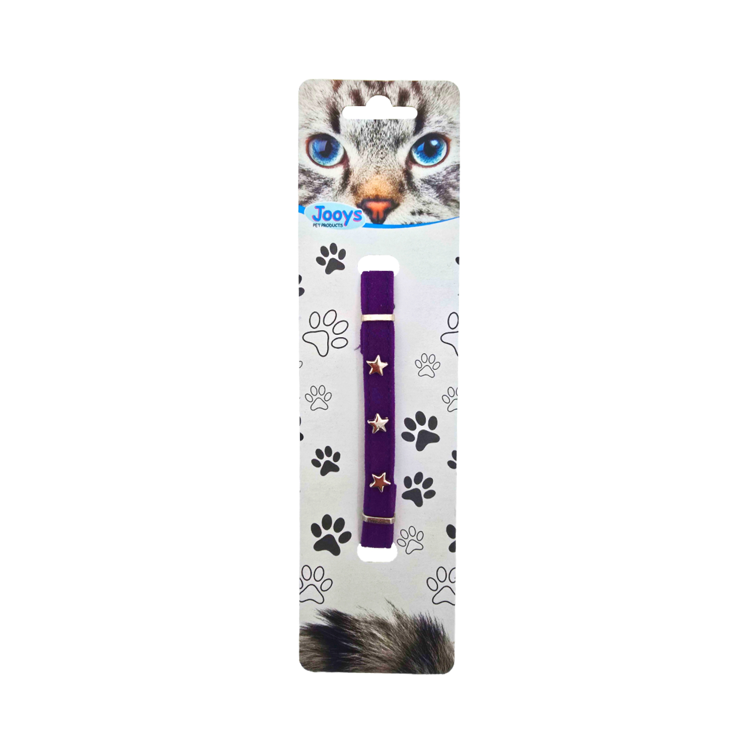 Jooys Kadife Zilli Yıldızlı Kedi Boyun Tasması - 10