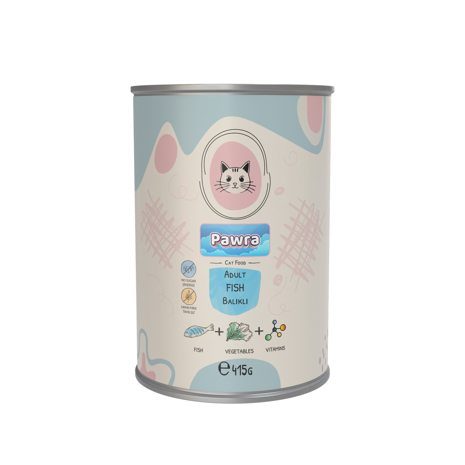 Pawra Balıklı Yetişkin Kedi Konservesi 415GR - 1
