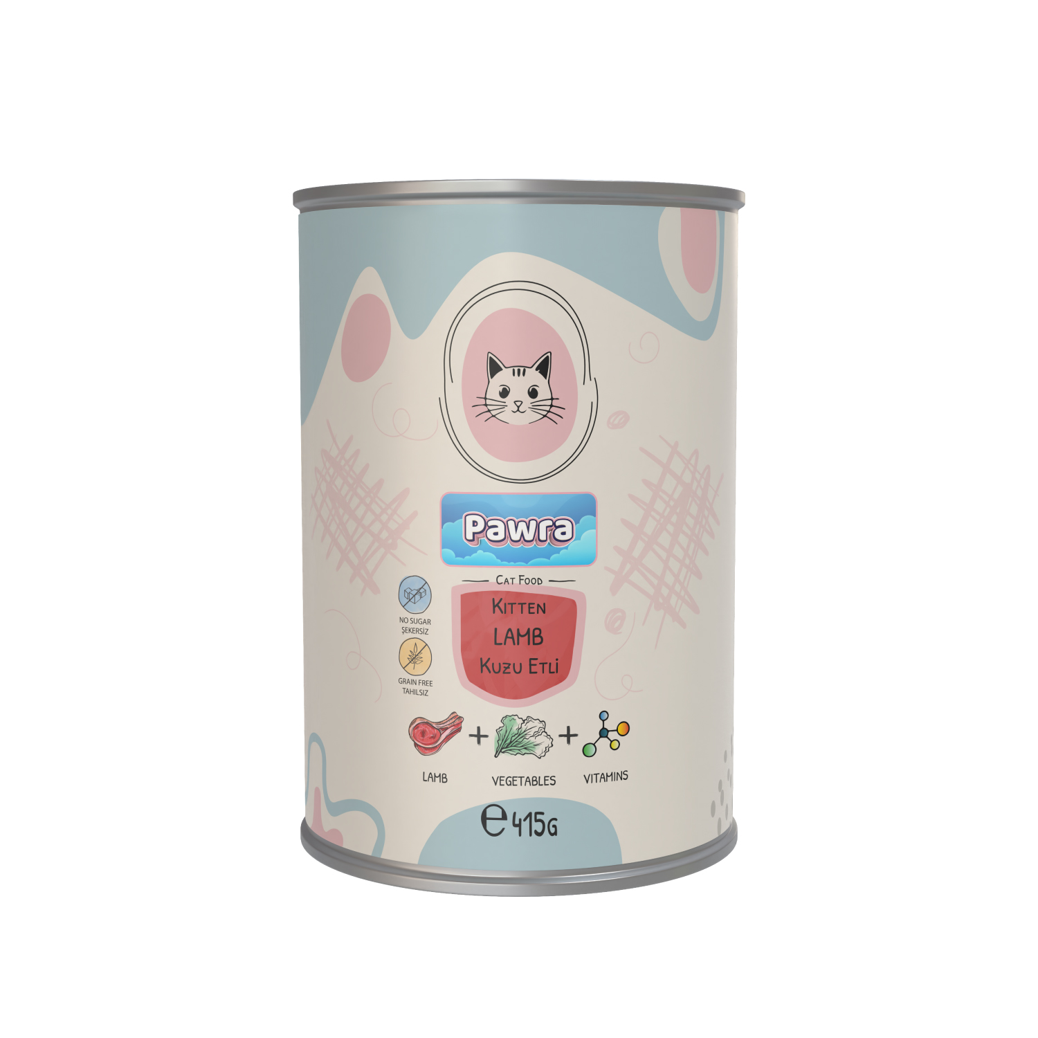 Pawra Kuzu Etli Yavru Kedi Konservesi 415GR - 1