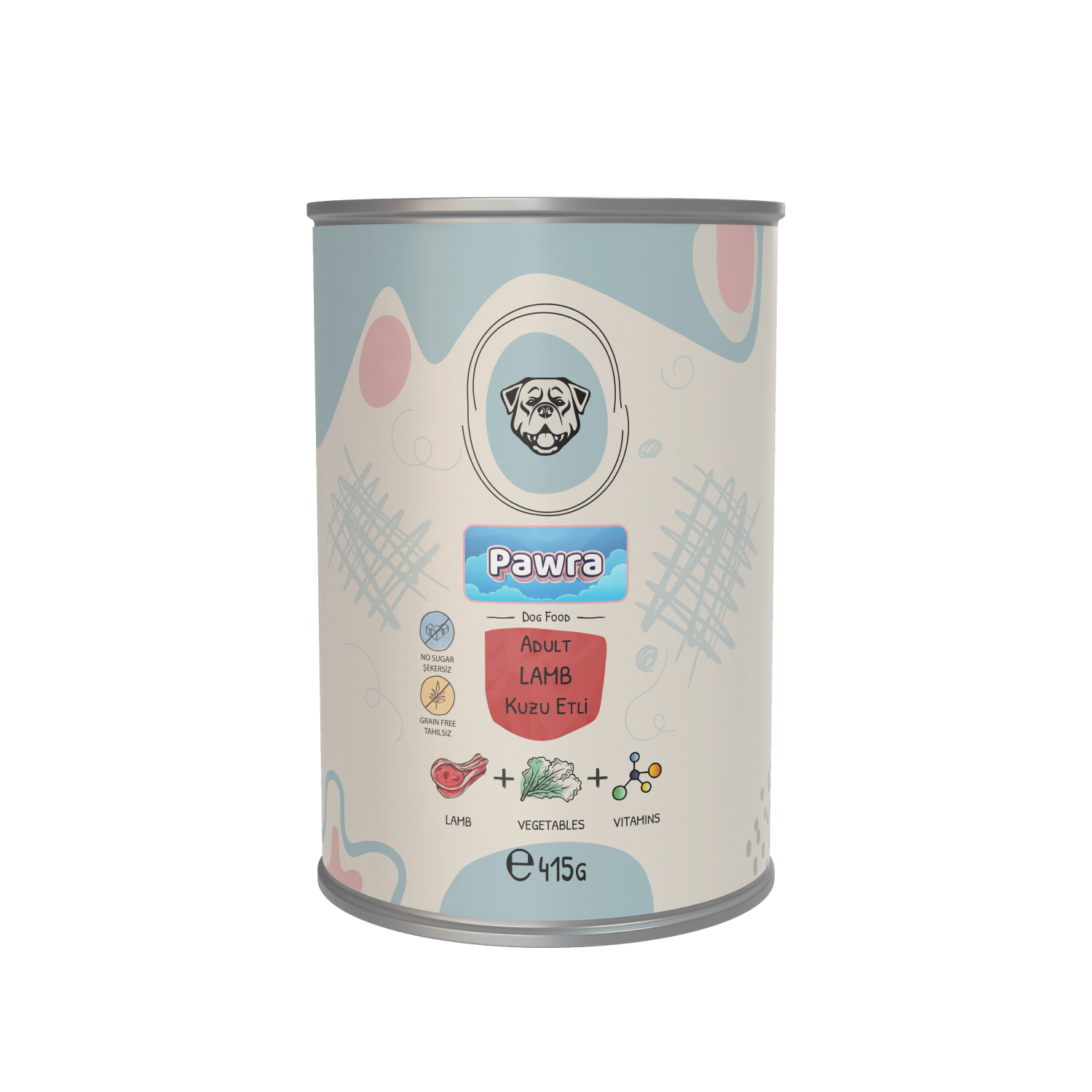 Pawra Kuzu Etli Yetişkin Köpek Konservesi 415GR - 1
