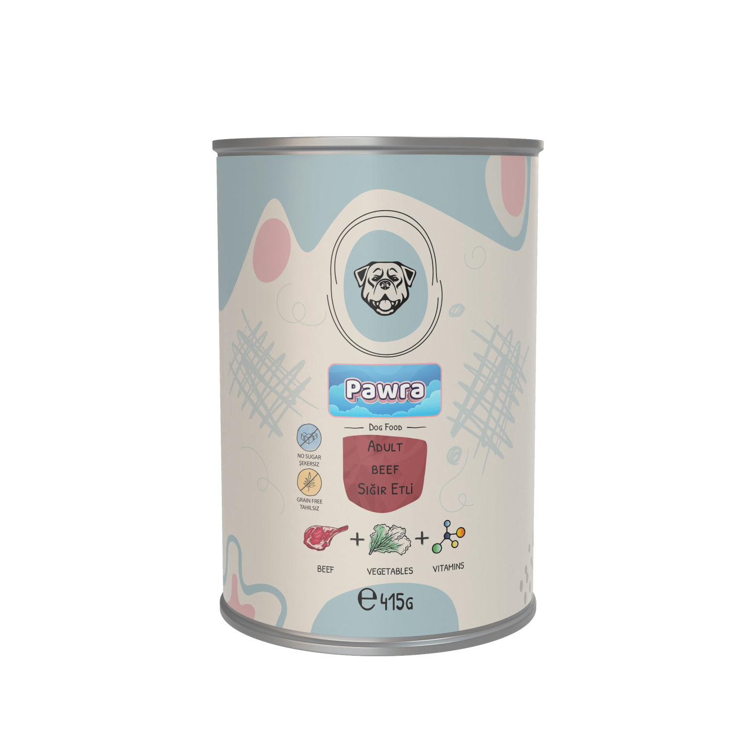 Pawra Sığır Etli Yetişkin Köpek Konservesi 415GR - 1