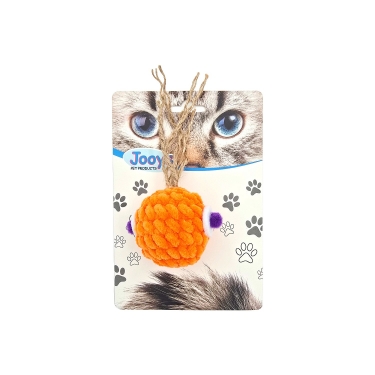 Jooys Hasır Kuyruklu Kadıfe Kedı Topu