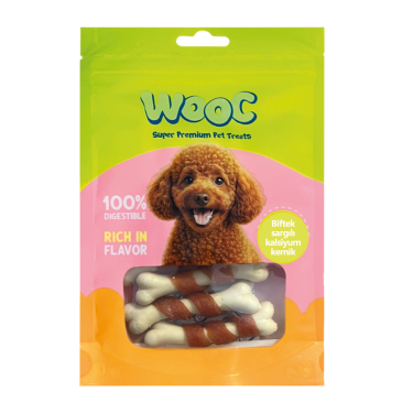 Mj11-wooc Bıftek Sargılı Kalsıyum Kemık Köpek Ödül