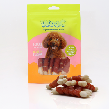 Mj11-wooc Bıftek Sargılı Kalsıyum Kemık Köpek Ödül