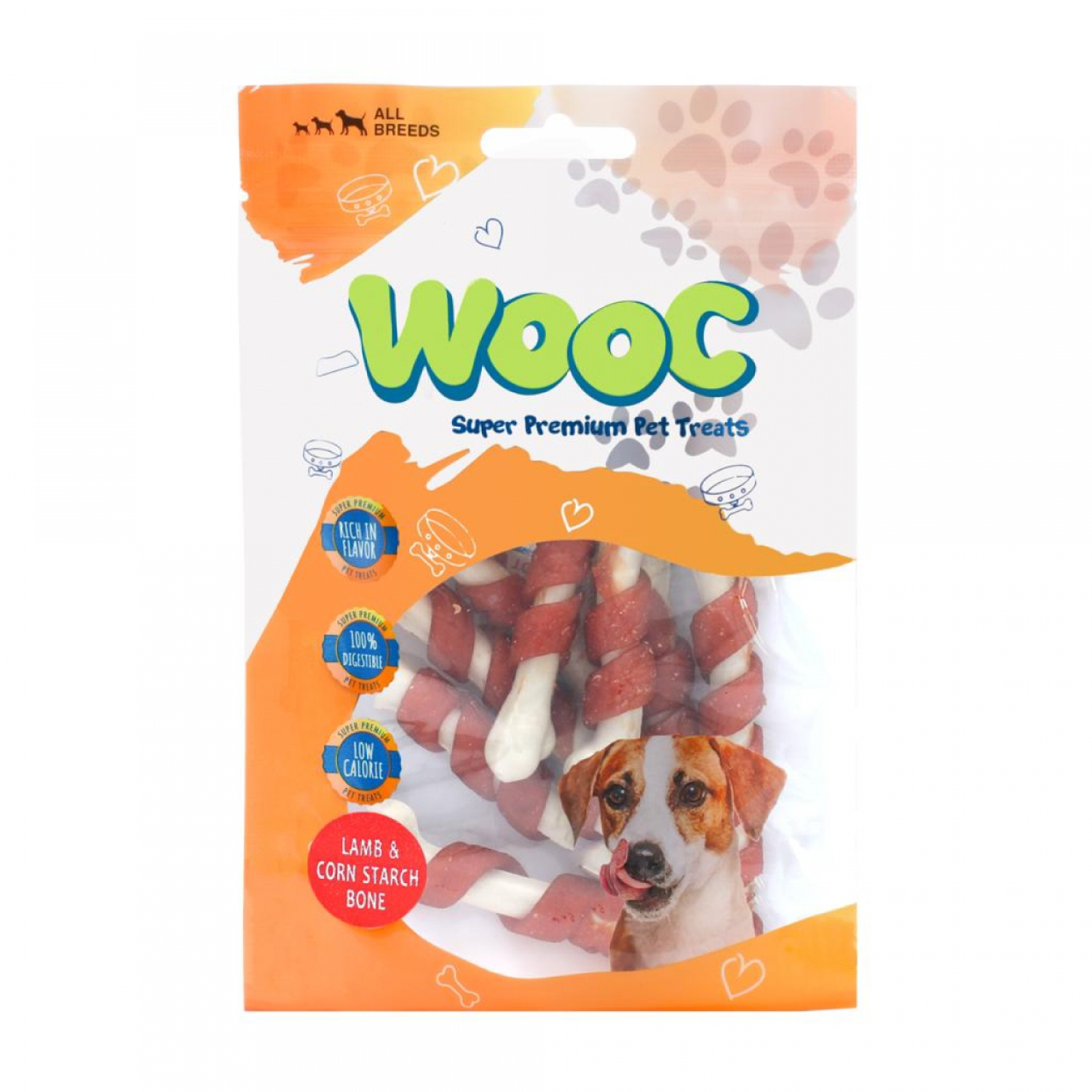Wooc Dog Kuzu Sargılı Kalsiyum Kemikli Ödül 80 g - 1