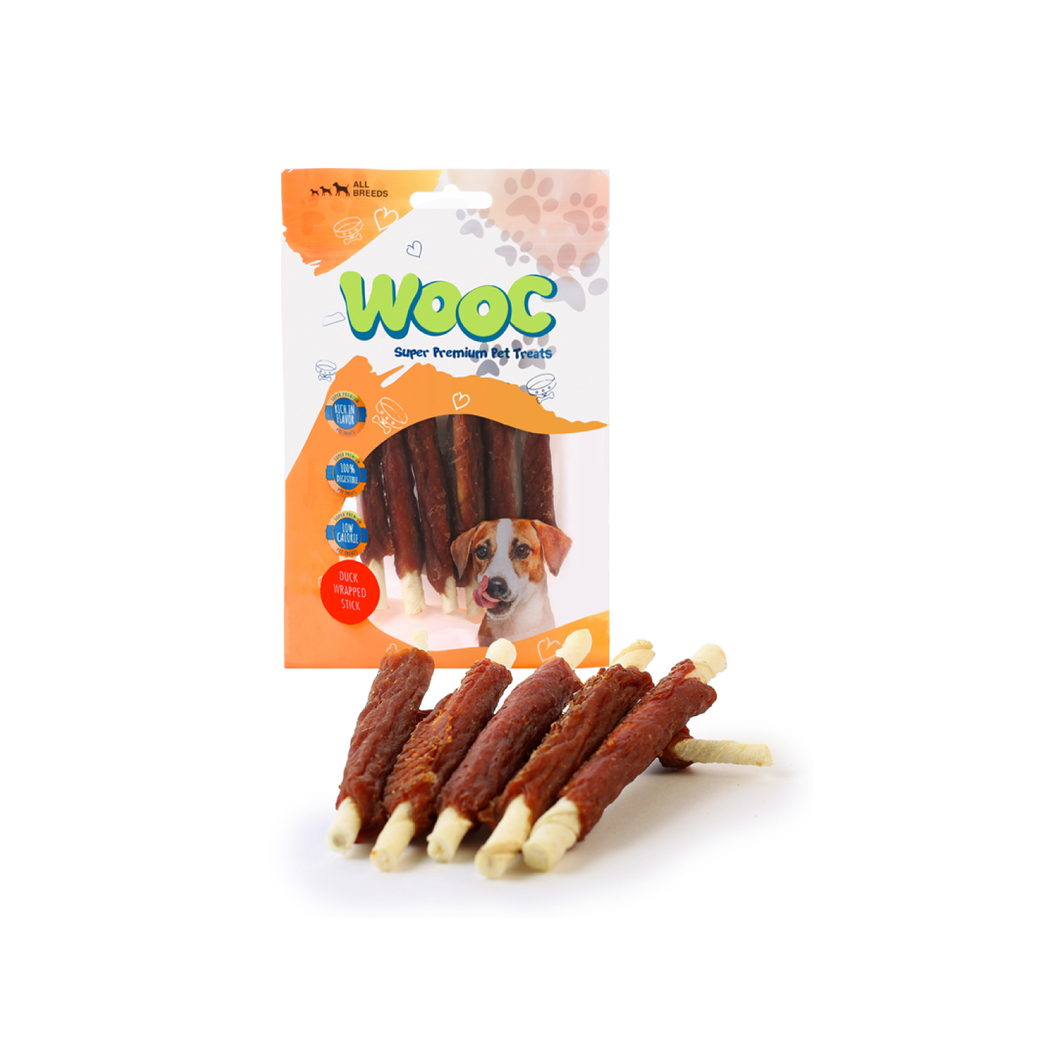 Wooc Dog Ördek Sargılı Sütlü Stick Ödül 80 g - 2