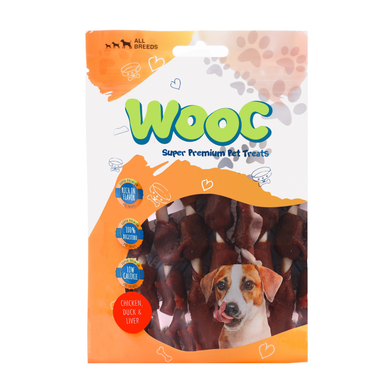Wooc Dog Tavuk & Ördek & Ciğer Sargılı Stick Ödül 80 g - 1