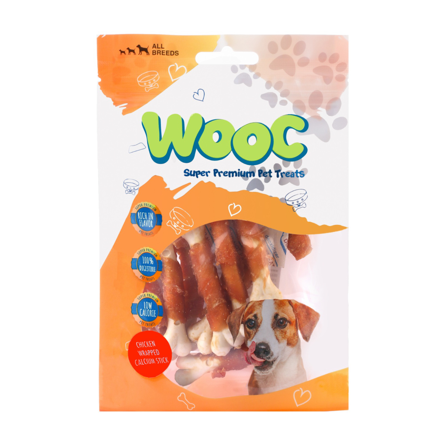 Wooc Dog Tavuk Sargılı Kalsiyum Kemikli Ödül 80 g - 1