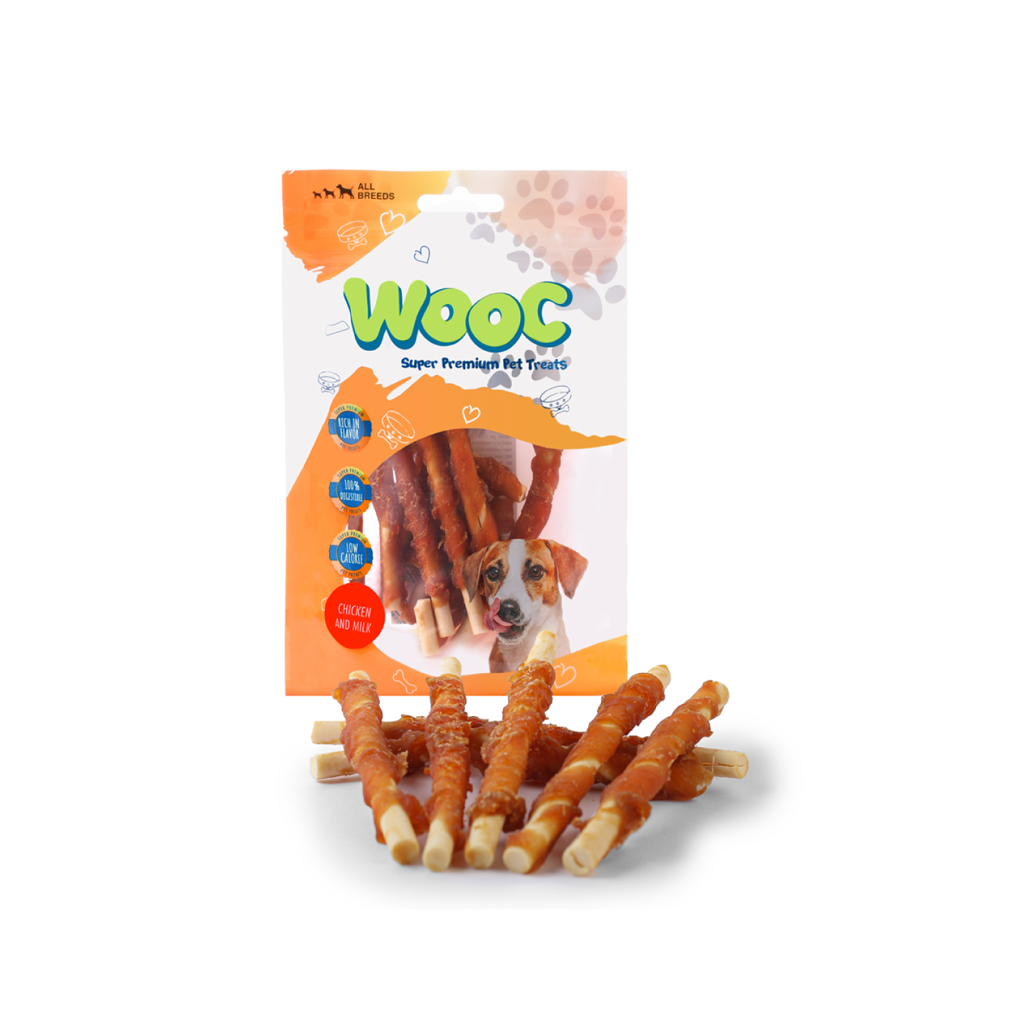 Wooc Dog Tavuk Sargılı Sütlü Stick Ödül 80 g - 2